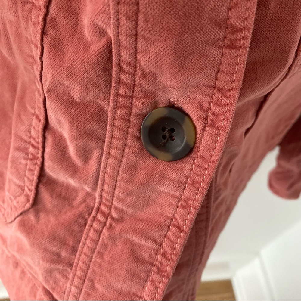NWT Boden Velvet Cropped Chore Coat Barn Jacket Mauve Pink Size 8 - Picture 7 of 10
